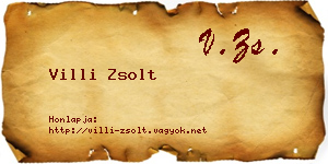 Villi Zsolt névjegykártya